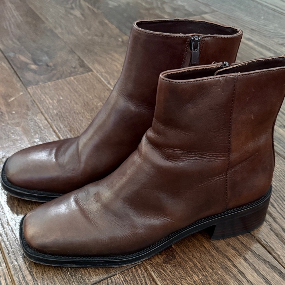 Women's Brown Leather Ankle Boots
